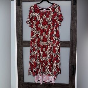LuLaRoe Floral hi-low Carly Dress Large